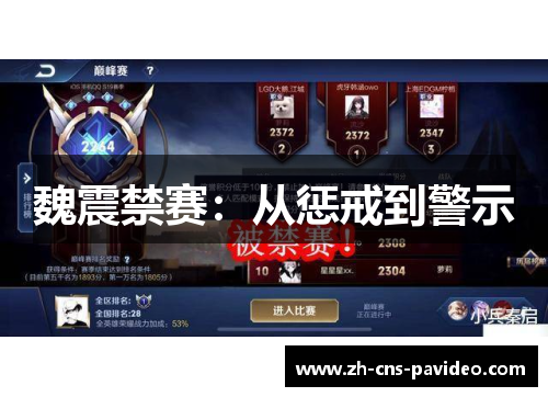 魏震禁赛：从惩戒到警示
